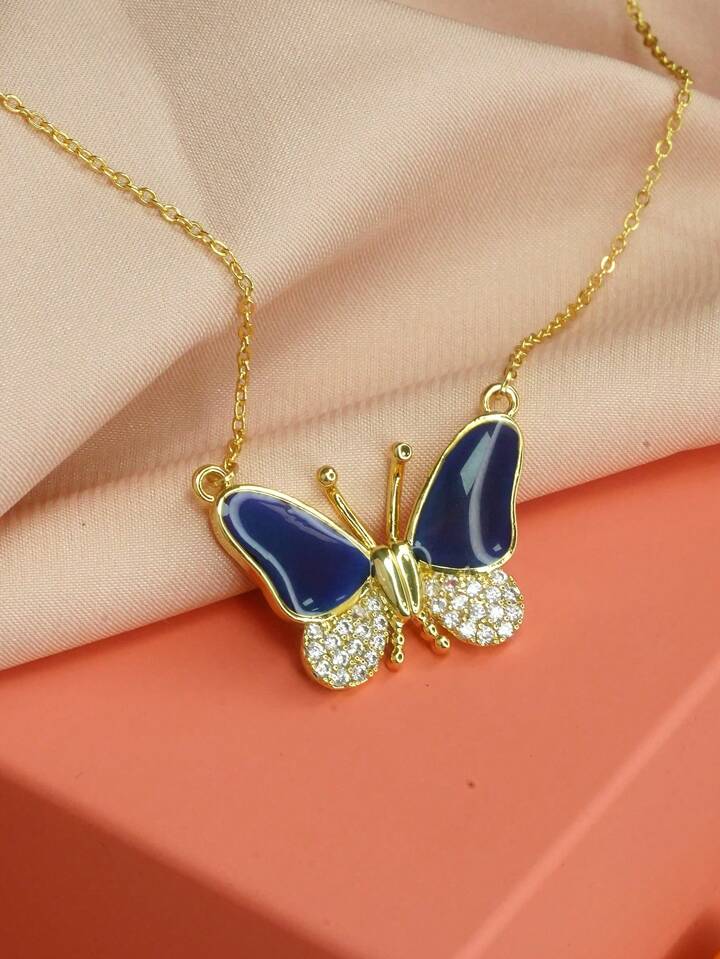 Adjustable Color Changing Butterfly Necklace