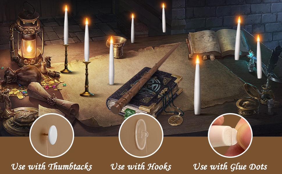 Enchanted Lumos Candles with Wand