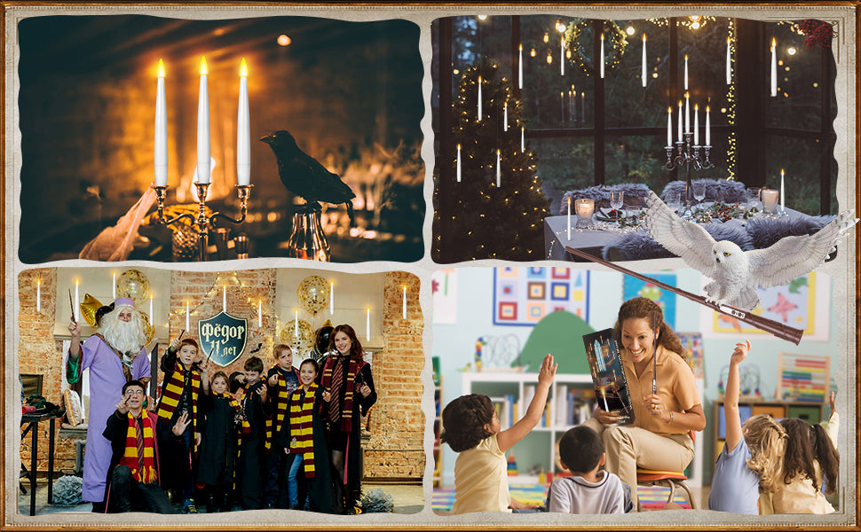 Enchanted Lumos Candles with Wand