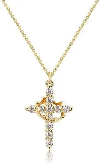Crystal Nest™Cross Crown Necklace