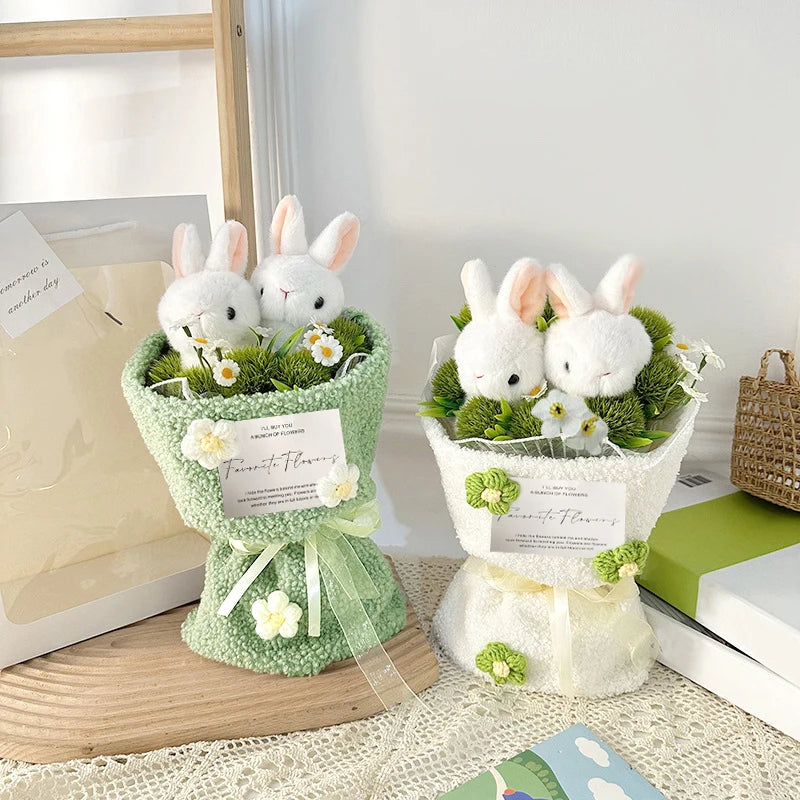 Bunny Doll Plush Flower Bouquet