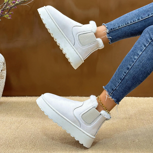 Rutschfeste Damen-Stiefelette mit dicker Sohle