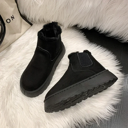 Rutschfeste Damen-Stiefelette mit dicker Sohle