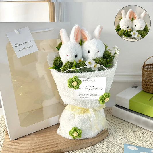 Bunny Doll Plush Flower Bouquet