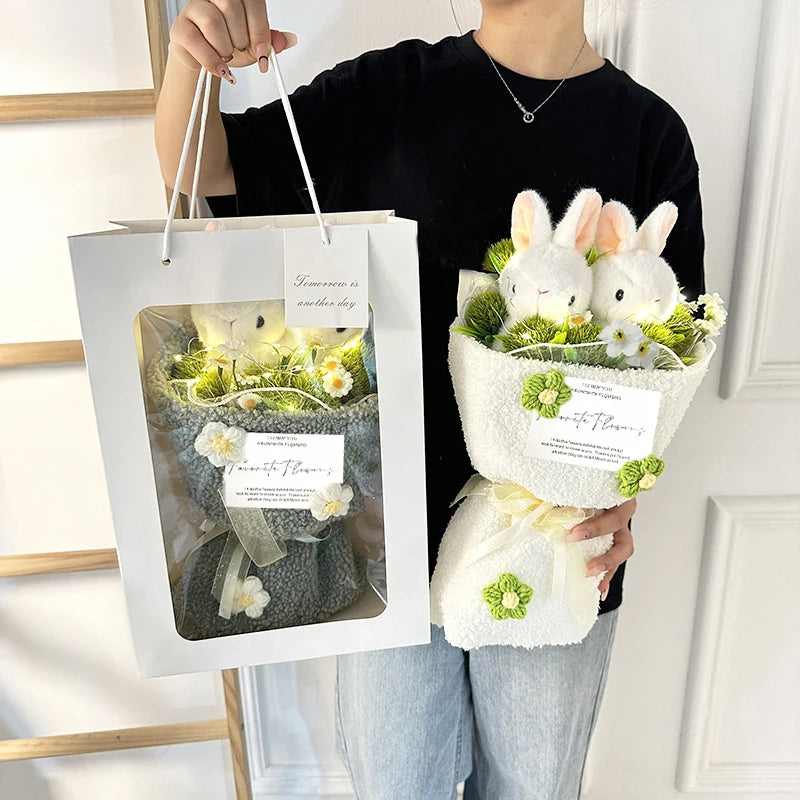 Bunny Doll Plush Flower Bouquet