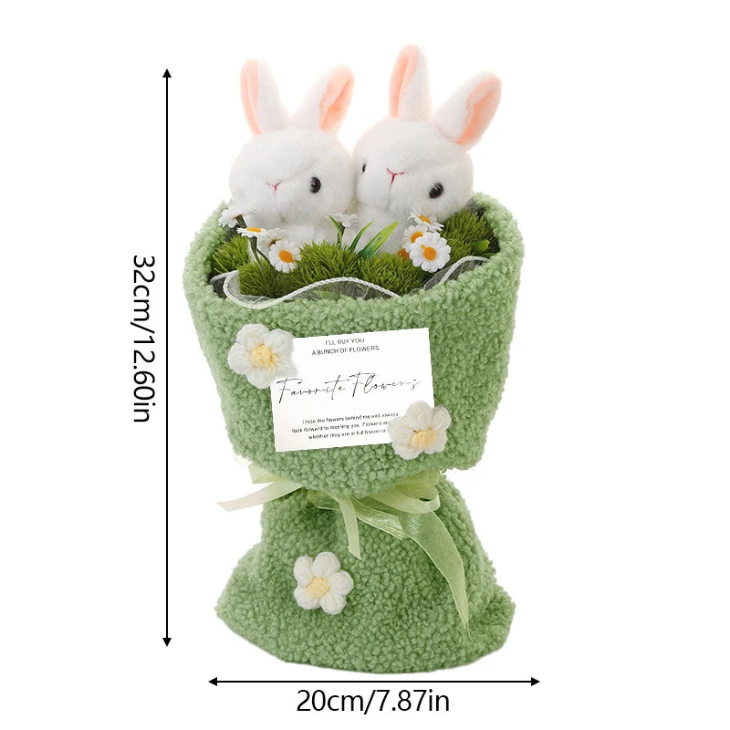 Bunny Doll Plush Flower Bouquet