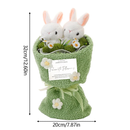 Bunny Doll Plush Flower Bouquet